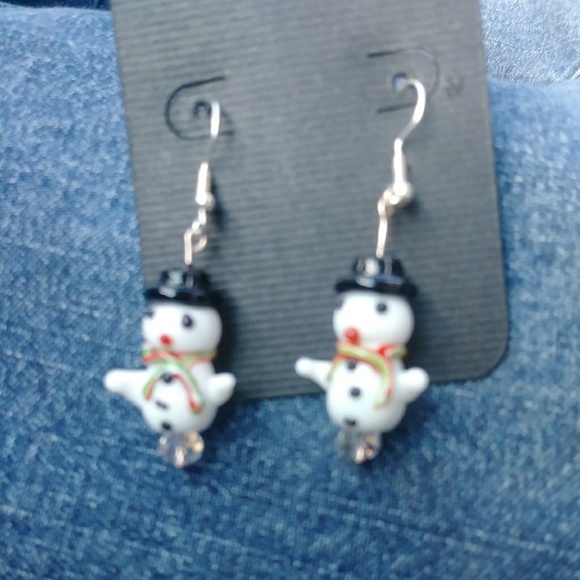 Clearance!!! Snowman Earrings - Picture 3 of 3